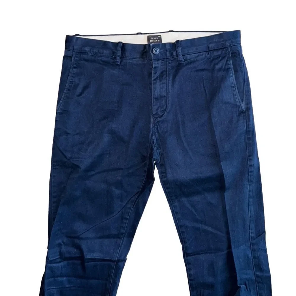 J. Crew Men's Navy Blue Broken In Chino Pants - Size 33x32